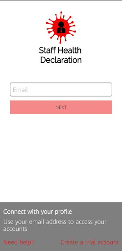 Android application Hartalega Staff Health Declara screenshort