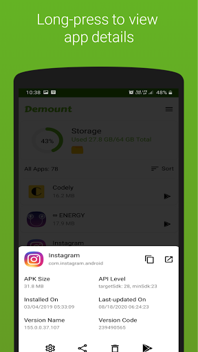 Demount: Uninstall Apps Screen 3