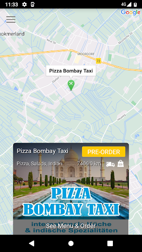 Pizza Bombay Taxi Screen 2