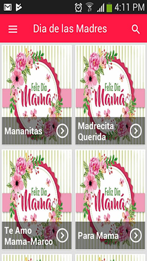 Android application Canciones Para el Dia de la Ma screenshort