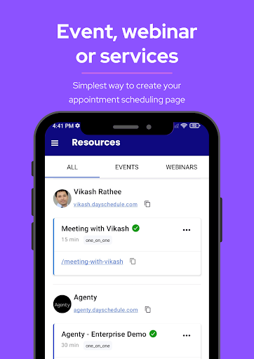 Android application DaySchedule screenshort
