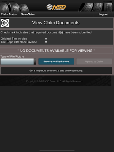 Android application NSD TRW Claims screenshort