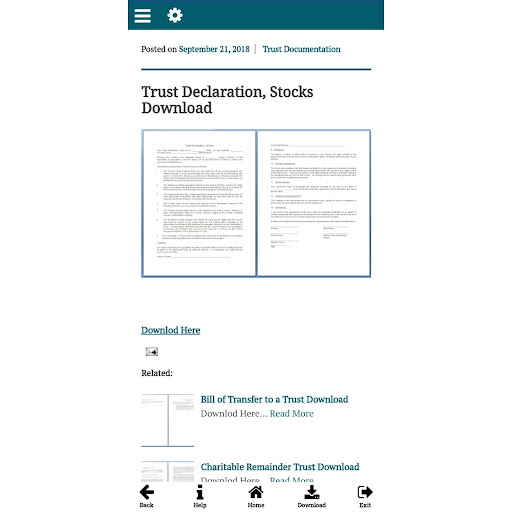 Deed of Trust Templates Screen 3