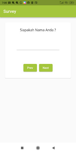 Android application Survei Kandidat screenshort