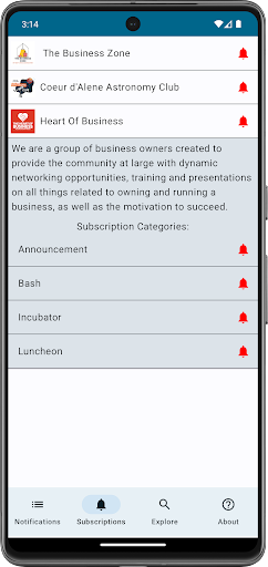 NotifyMe Screen 2