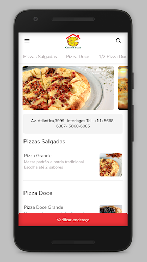 Android application Casa da Pizza screenshort