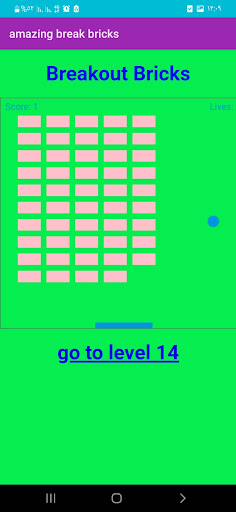Android application amazing break bricks screenshort