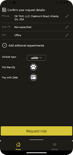 Ok Taxi Passenger Screen 3