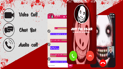 Android application Jeff The Killer Video call screenshort