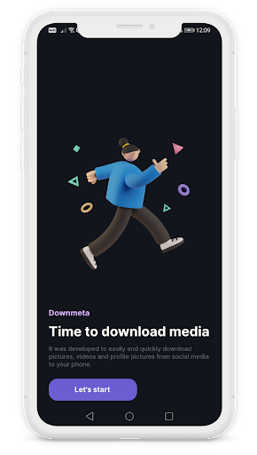 Android application Downmeta - Social Downloader screenshort
