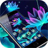 Fluorescent Neon Lotus Magic Theme icon