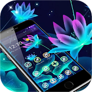 Fluorescent Neon Lotus Magic Theme  Icon