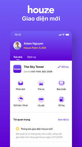 Android application Houze Resident screenshort