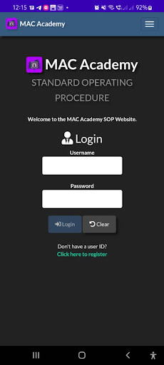 Android application MAC Academy screenshort