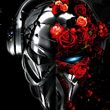 Electric robotic rose theme icon