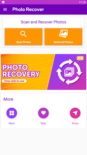 Android application ریکاوری عکس های حذف شده screenshort