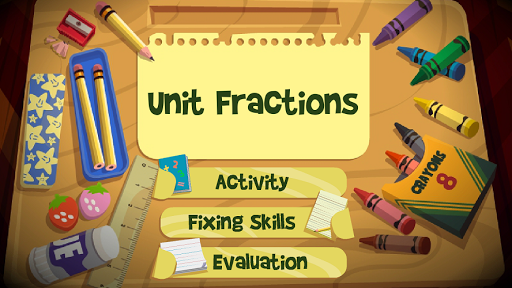 Android application Unit Fractions screenshort