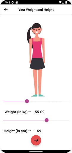 BMI BMR Calculator Screen 2