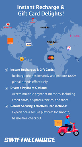 Android application SwiftRecharge: TopUp & Gifts screenshort