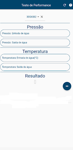 Android application Teste Performance em Chillers screenshort