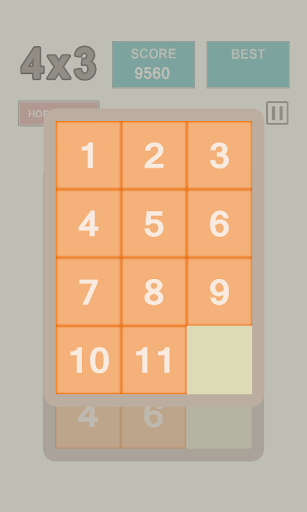 4x3 Sliding puzzle game