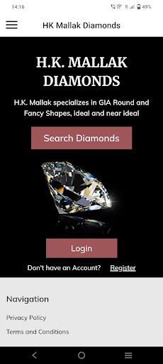 Android application HK Mallak Diamonds screenshort