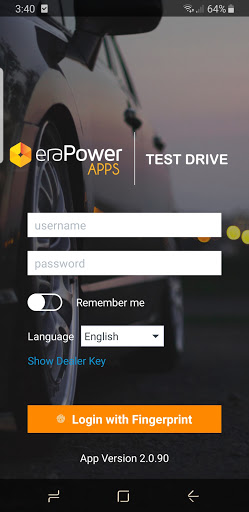 Android application Test Drive screenshort