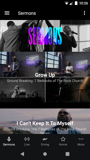 Android application The Rock Church Bay Area screenshort