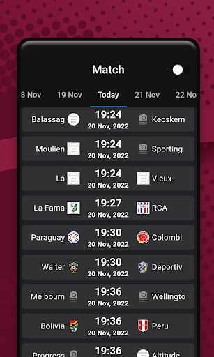 Android application Football Statistics 2022 screenshort