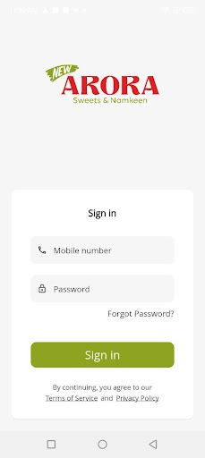 Arora Admin App Screen 2