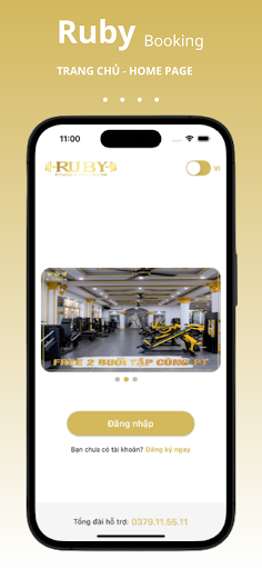 Ruby Fitness Booking Screen 2