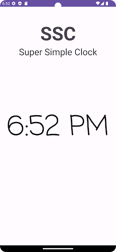 Android application SSC - Super Simple Clock screenshort