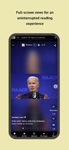 Android application NewsWall: Smart & Reliable screenshort