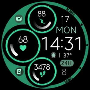 Digital Rose Gold watch face Apps on Google Play