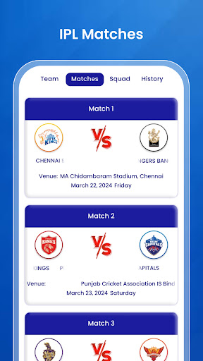 IPL Matches & Schedule 2024 Screen 2