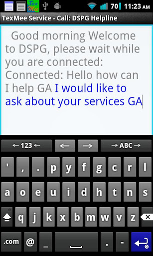 Android application TexMee screenshort