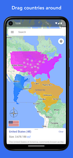 Android application TrueWorld Maps screenshort