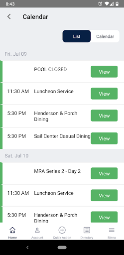 Eastern Yacht Club Screen 3