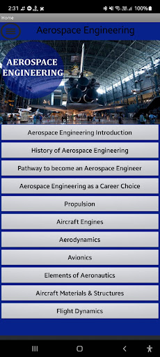 Android application Aerospace Engineering screenshort