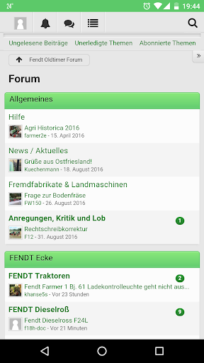 Android application Fendt Oldtimer Forum screenshort