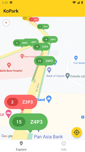 Android application KoPark screenshort