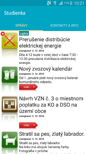 Android application Studienka screenshort