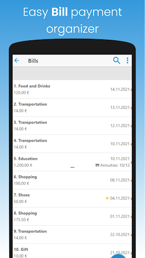 Home Income & Expense Manager Screen 2