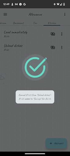 Android application Allowance: Pay Yourself screenshort