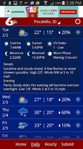 KPVI Storm Tracker Weather Screen 2