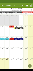 Calendário de trabalho por turnos (FlexR Pro) APK (versão paga/completa) 4