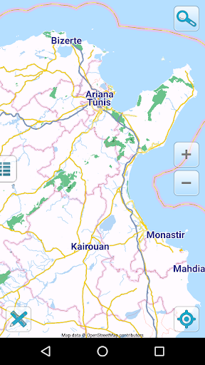 Android application Map of Tunisia offline screenshort