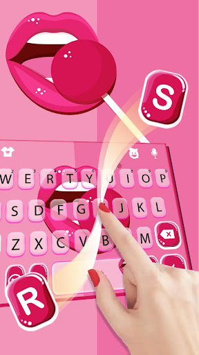 Pink Lollipop Sexy Lips Keyboa Screen 2