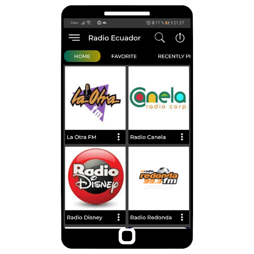 Android application radio ecuador online screenshort