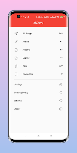 Android application MChord - Guitar Chord & Lyrics screenshort